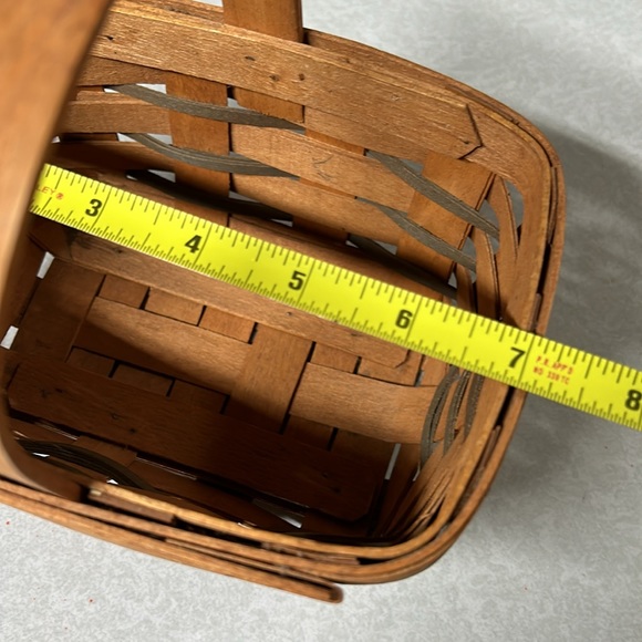 VTG Longaberger Small Market Basket with Green Weave - Picture 10 of 12